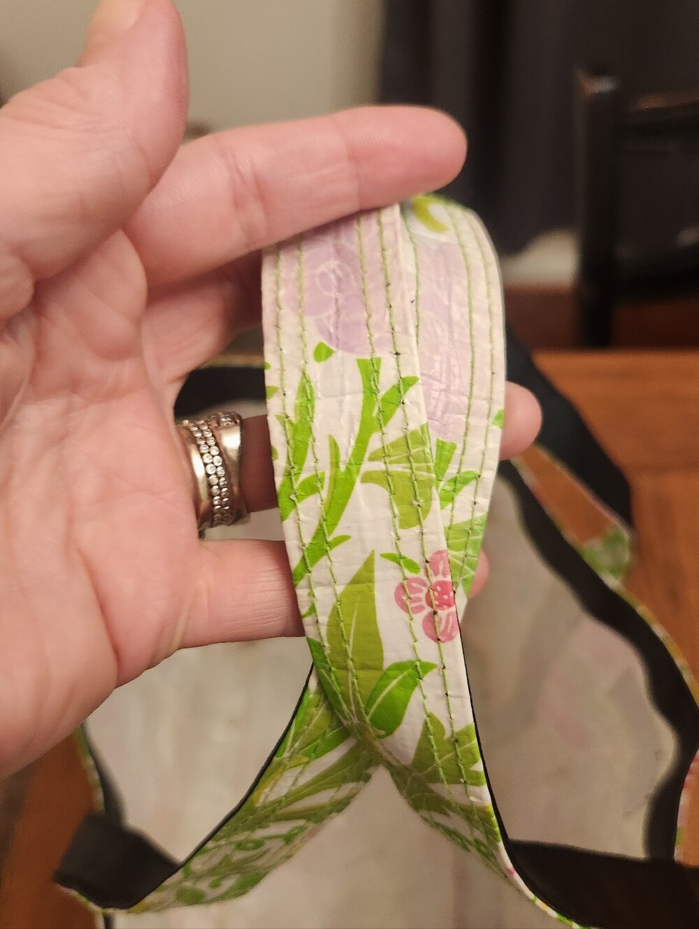 SCOUT Floral Canvas Tote in Pink, Green, Orange, Blue & Black - Picture 3 of 8